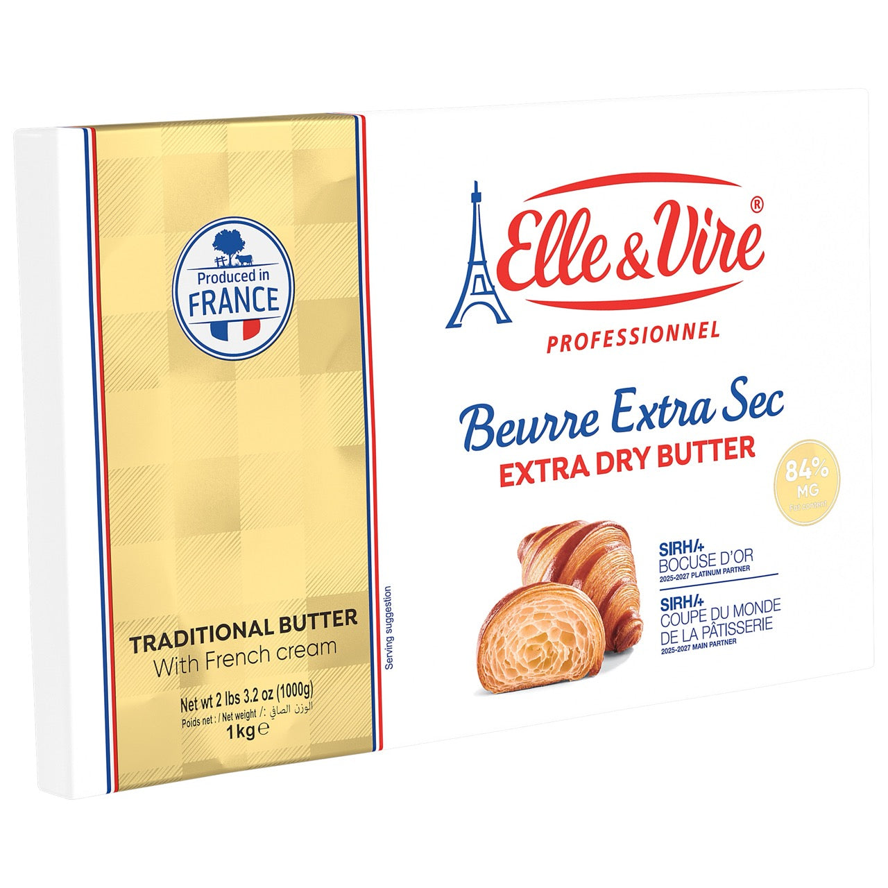 Wholesale Elle & Vire French Butter Sheets 84% 1kg- Bulk