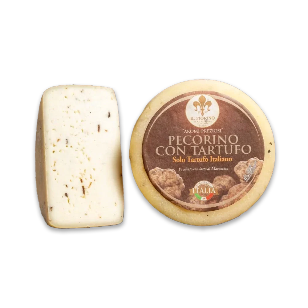 Wholesale IL Fiorino Pecorino Cheese with Black Truffles 2lb- Bulk