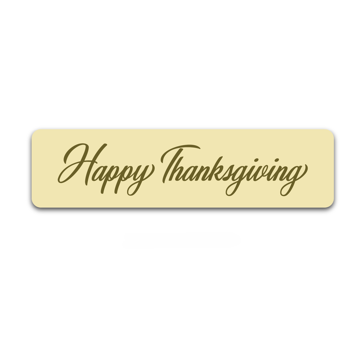 Wholesale Sweet Swiss Confections Happy Thanksgiving Script Rectangle White Chocolate Holiday Décor- Bulk