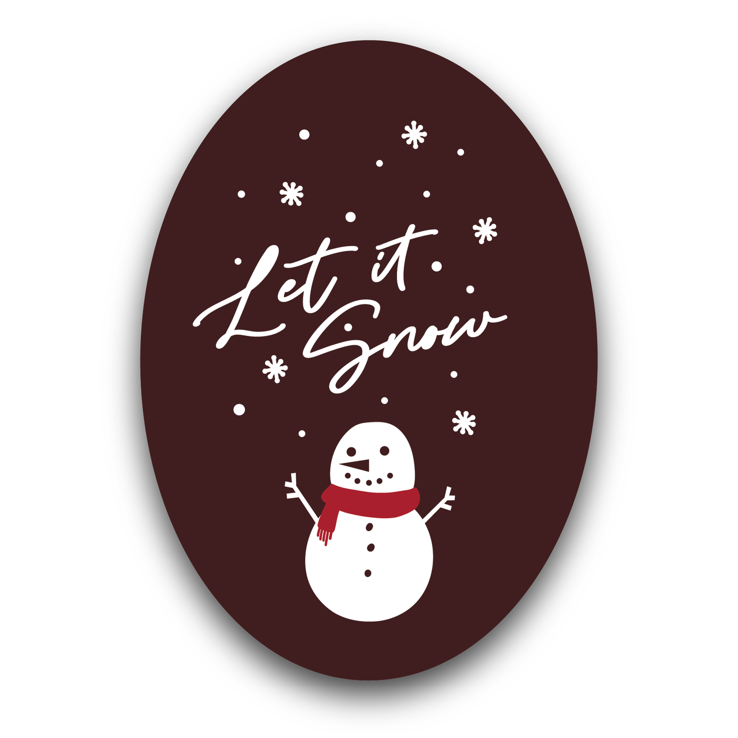 Wholesale Sweet Swiss Confections Let It Snow Script Dark Chocolate Holiday Décor- Bulk
