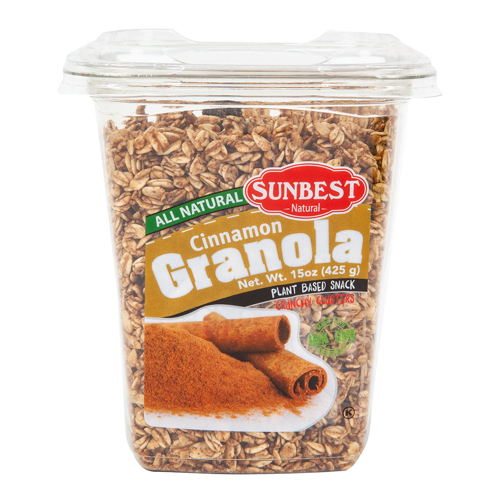Wholesale Sunbest Cinnamon All Natural Granola 15 Oz Tub- Bulk