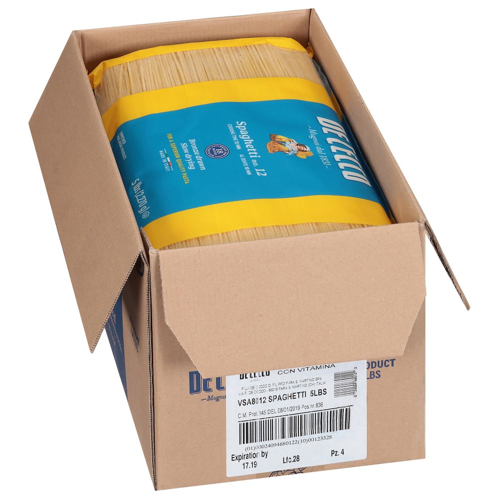 Wholesale De Cecco Dried Spaghetti Pasta 5lb- Bulk