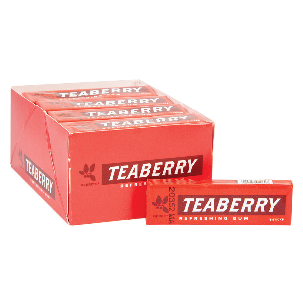 Wholesale Gerrit Verburg Teaberry Chewing Gum 0.44 Oz- Bulk