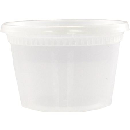 Wholesale BoxNCase Case 16Oz Plastic Soup Conatiner Combo With Lids- Bulk