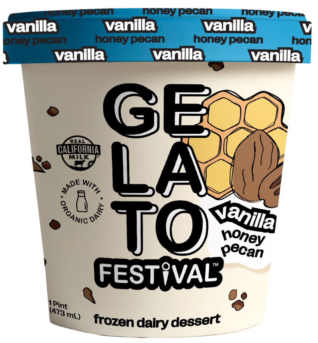Wholesale Gelato Fest Case Vanilla Honey Pecan Gelato- Bulk