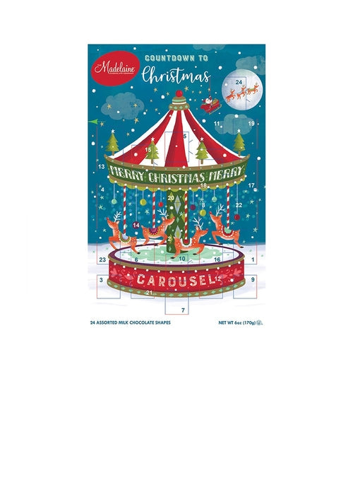 Wholesale Madelaine Chocolate 6 Oz. Carousel Assorted Countdown Calendar ***New***- Bulk