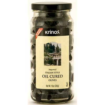 Wholesale Krinos Oil Cured Olives 10Oz Jar- Bulk