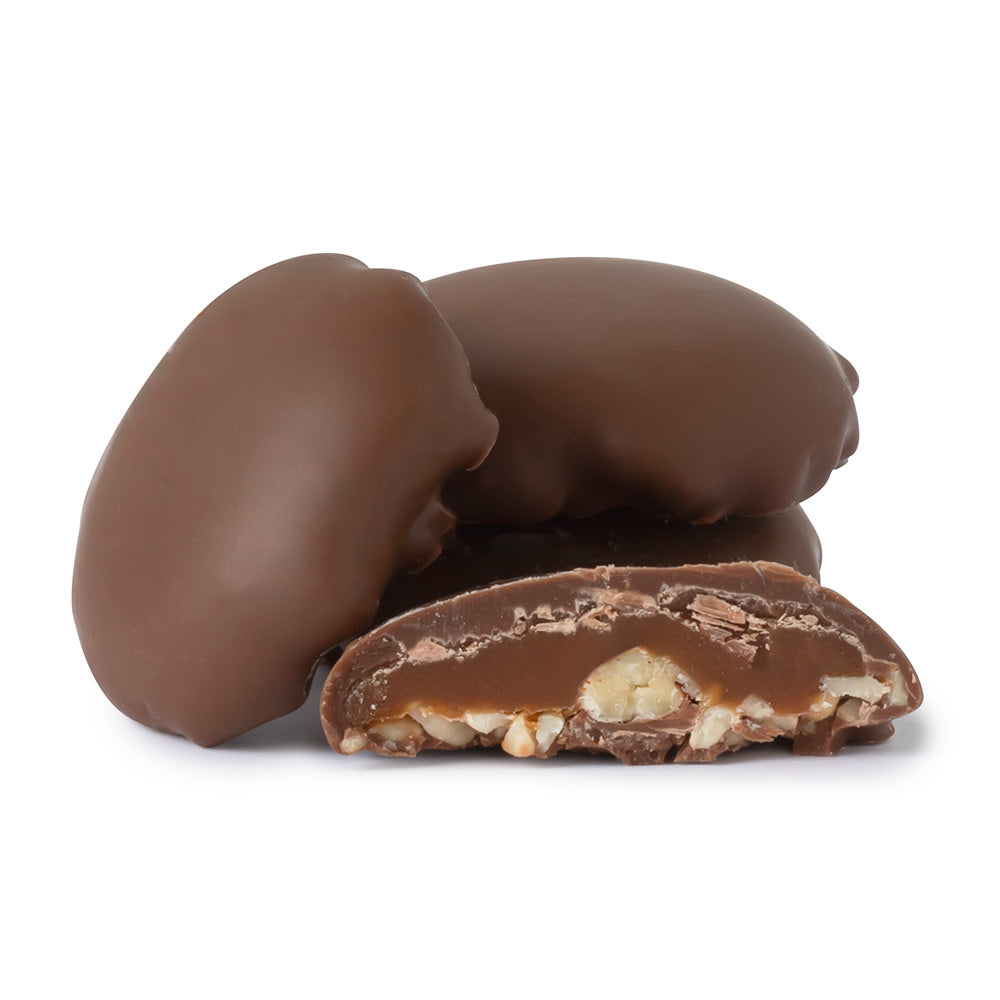 Wholesale BoxNCase Milk Chocolate Binable Caramel Pecan Cashew Clusters- Bulk