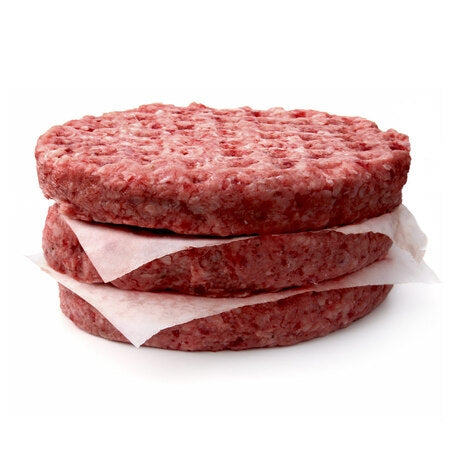 Wholesale BoxNCase Case 6Oz Cryovac Thick Beef Burger 80-20- Bulk