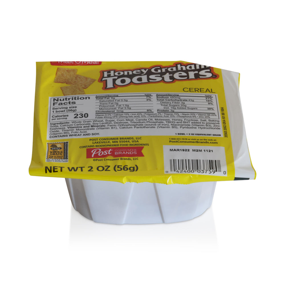 Wholesale Post Honey Graham Toasters Cereal Bowls | 2 oz- Bulk