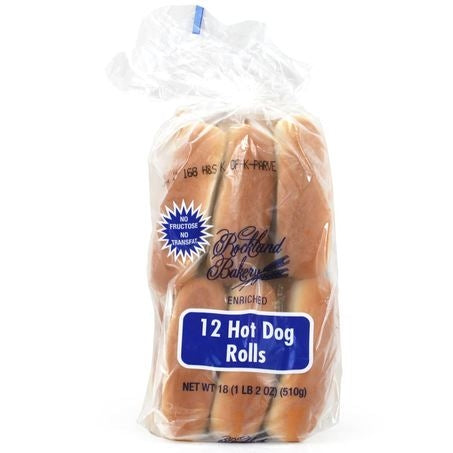 Wholesale BoxNCase Case Sliced Hot Dog Rolls- Bulk