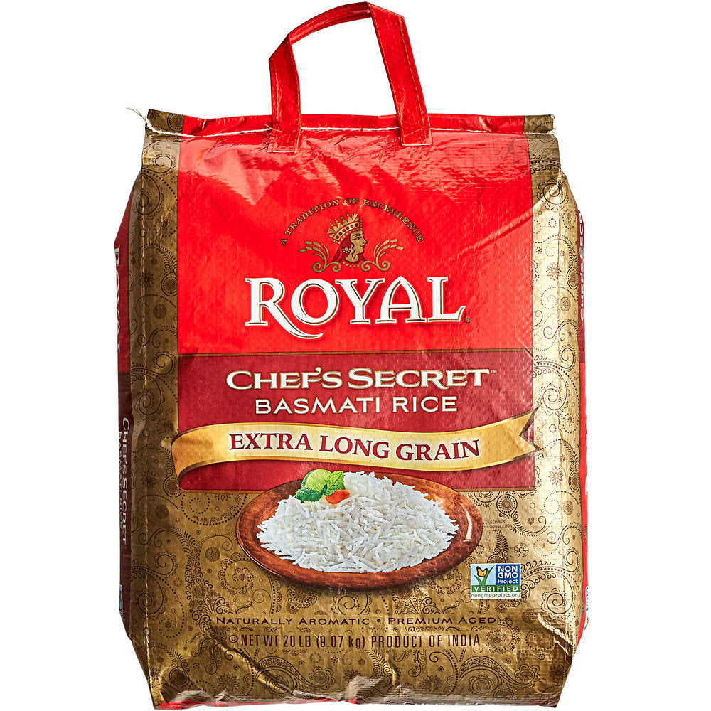 Wholesale Royal Chef Secret Extra Long Basmati Rice 20lb- Bulk