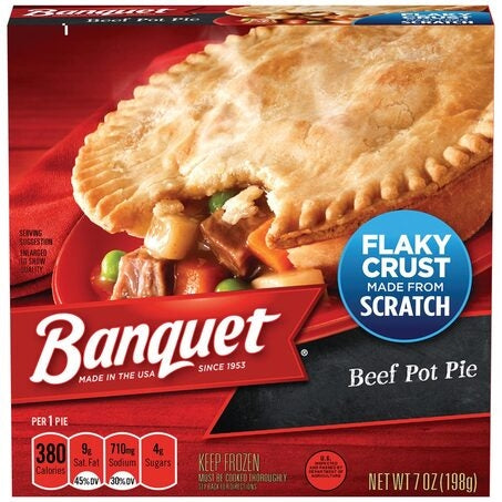 Wholesale Banquet Case Beef Pot Pie- Bulk