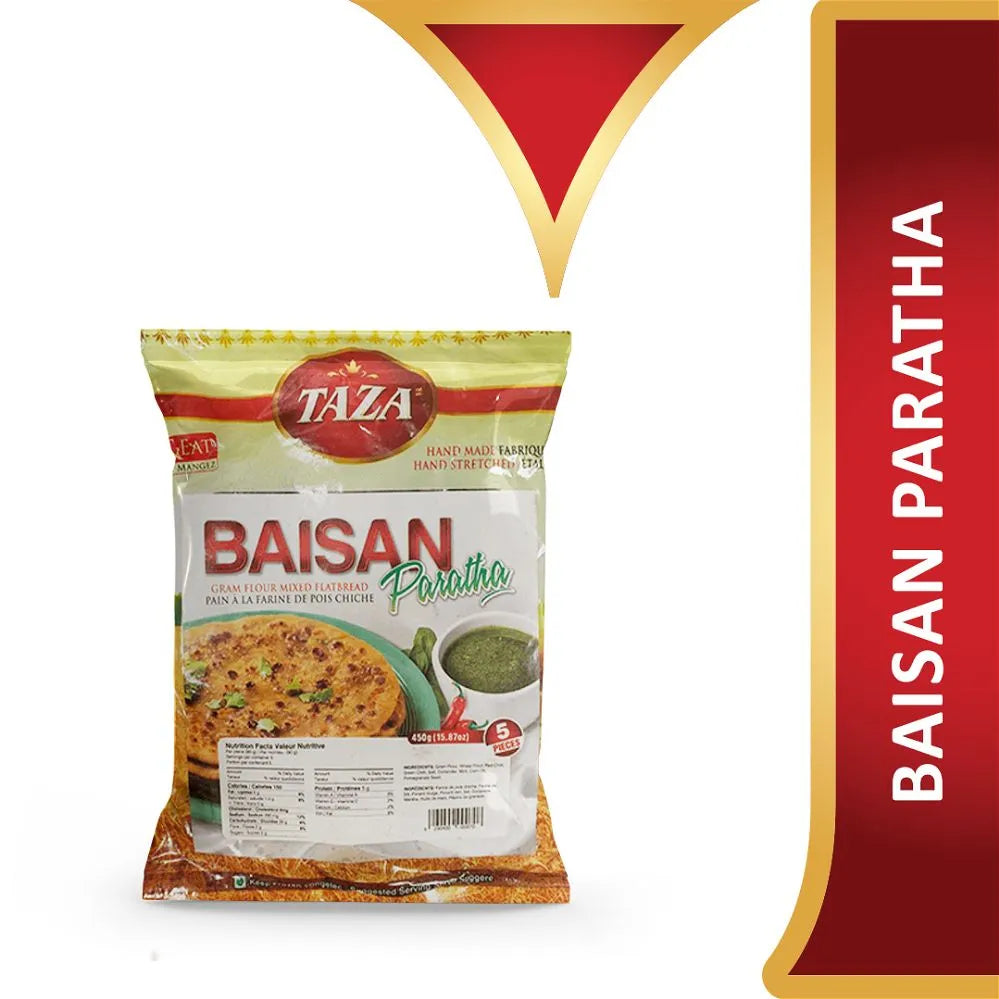 Wholesale Taza Foods Besan Paratha 5pcs- Bulk