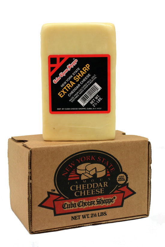 Wholesale Cuba Cheese Shoppe Inc. / Regional Cheese Manufacturers Four Alarm Cheddar Cheese - 2 Count Case 5 LB Blocks of Spicy Gourmet Cheese- Bulk