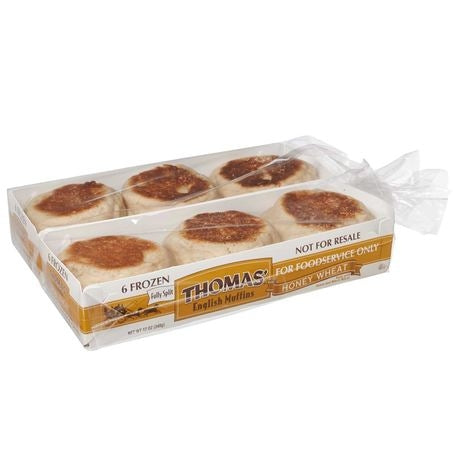 Wholesale Thomas Case Honey Wheat English Muffin- Bulk