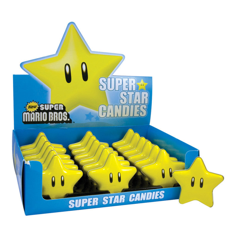 Wholesale Super Mario Super Star Candies 0.6 Oz Tin- Bulk