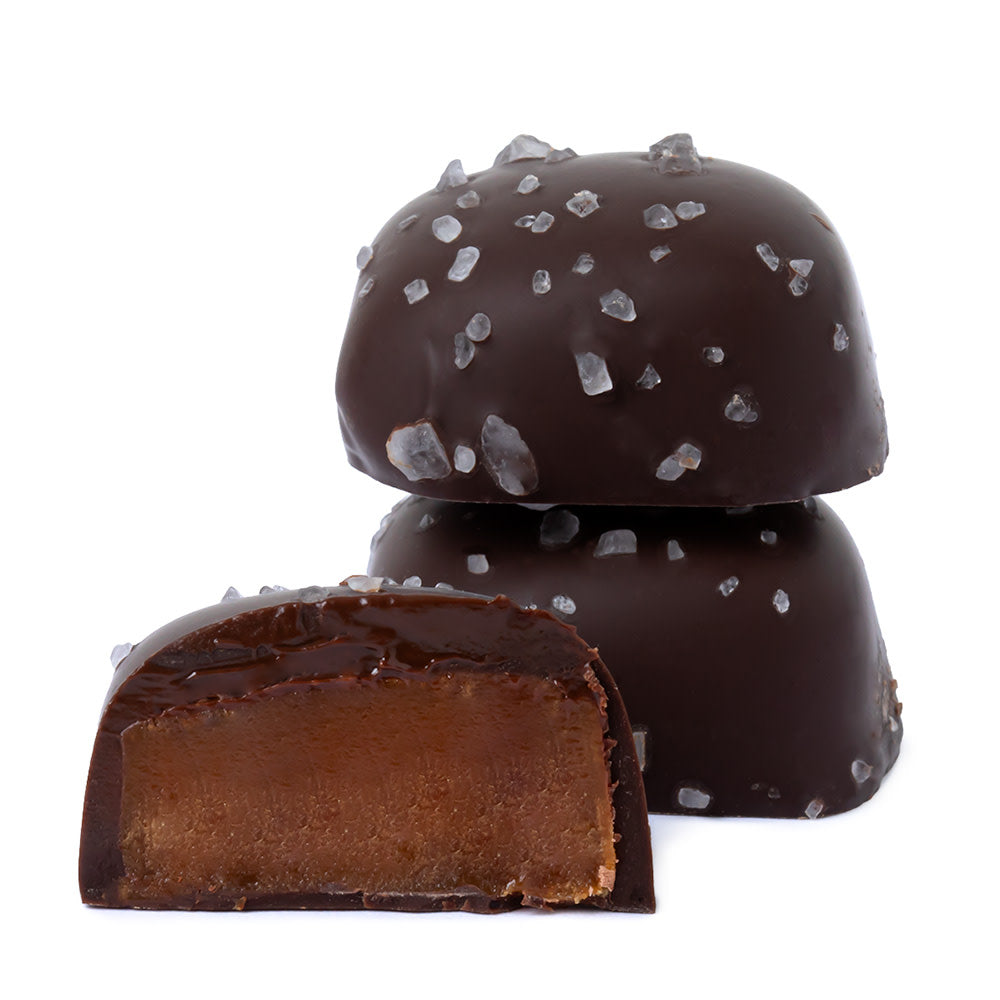 Wholesale BoxNCase Dark Chocolate Sea Salt Caramels- Bulk