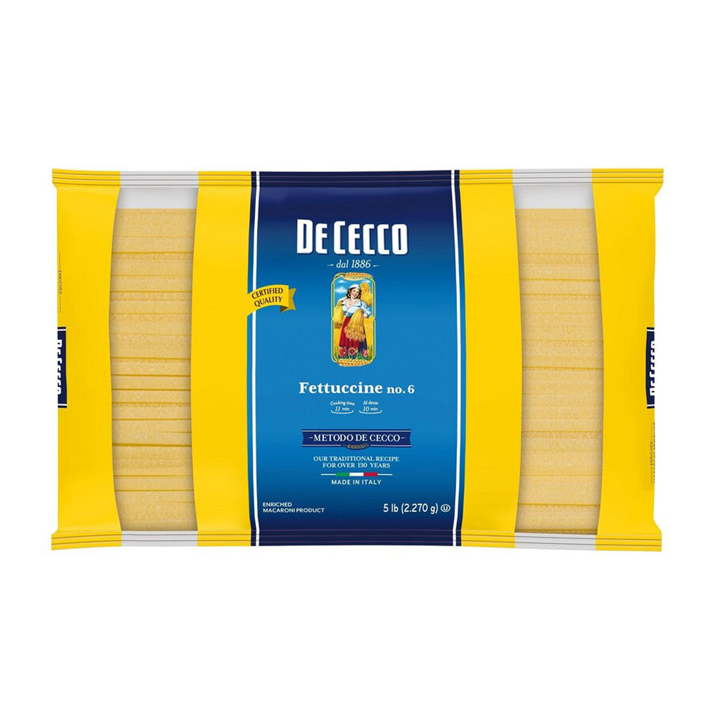 Wholesale De Cecco Case Fettucine Bulk Pasta #6- Bulk