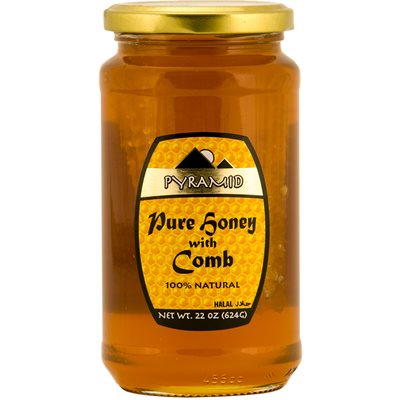 Wholesale Pyramid Honey With Comb 624G (22 Oz) Jar- Bulk