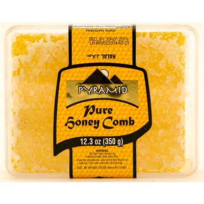 Wholesale Pyramid Honey With Comb 350G (12.3Oz) Tray- Bulk