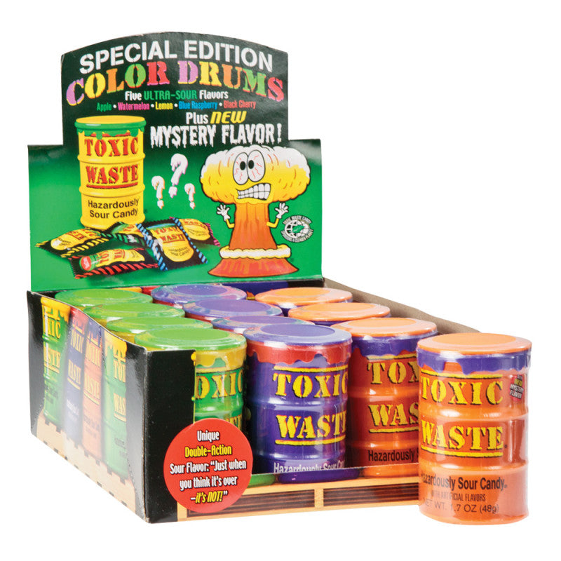 Wholesale Toxic Waste Special Edition Sour Candy Drums 1.7 Oz- Bulk