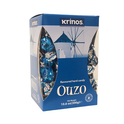 Wholesale Krinos Ouzo Candy 300G Plastic Jar- Bulk