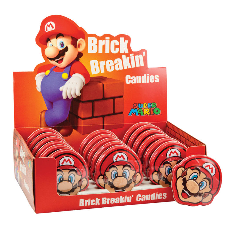 Wholesale Super Mario Brick Breakin' Candies 0.7 Oz Tin- Bulk