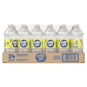 Wholesale Pure Life Purified Water 20 Fl Oz Plastic Bottled Water (24 Pack)- Bulk