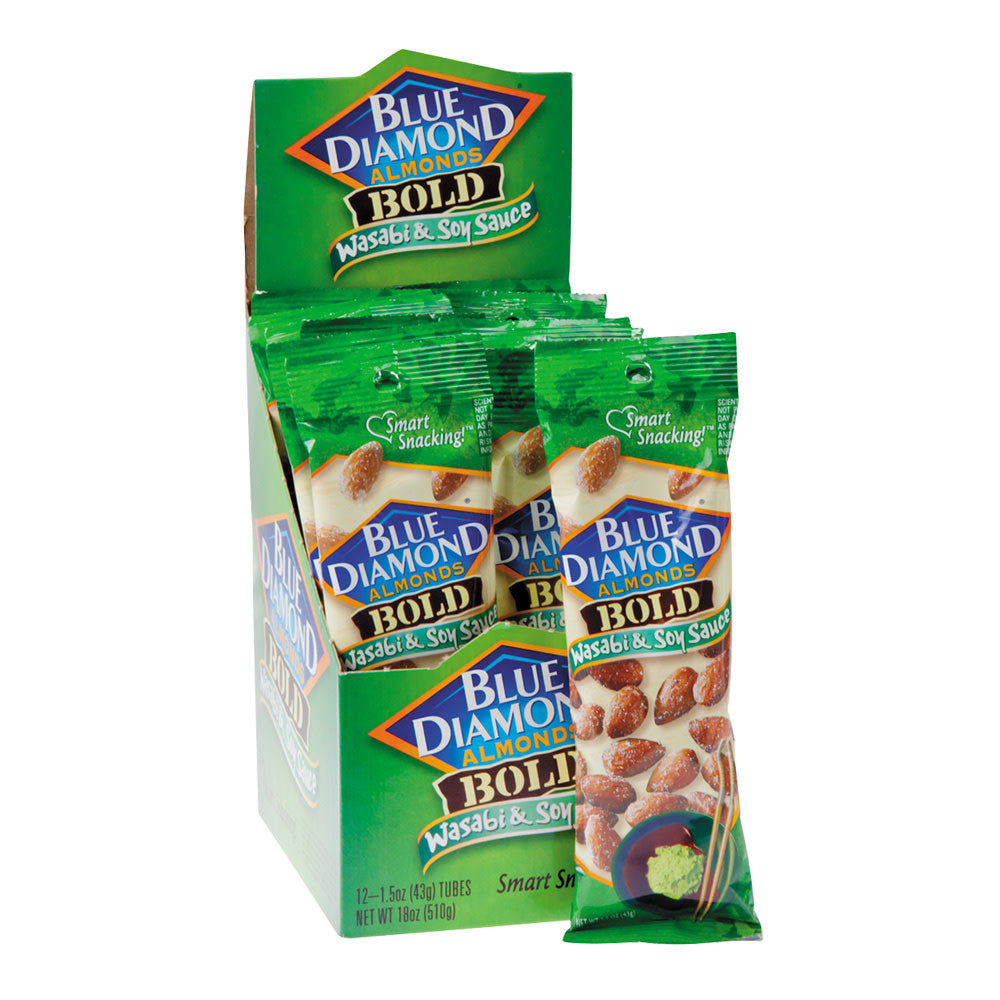 Wholesale Blue Diamond Wasabi & Soy Sauce Almonds 1.5 Oz Bag- Bulk