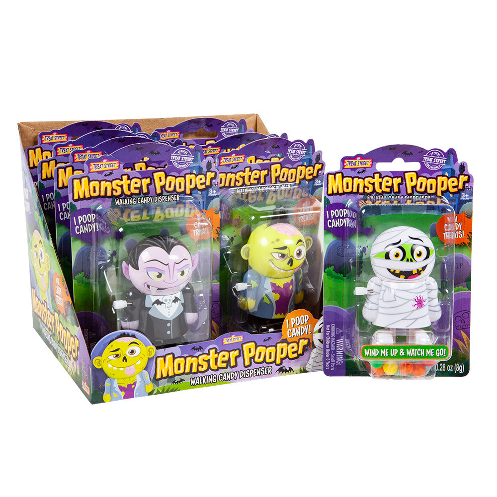 Wholesale Monster Poopers Assorted 0.28 Oz Candy Dispenser- Bulk
