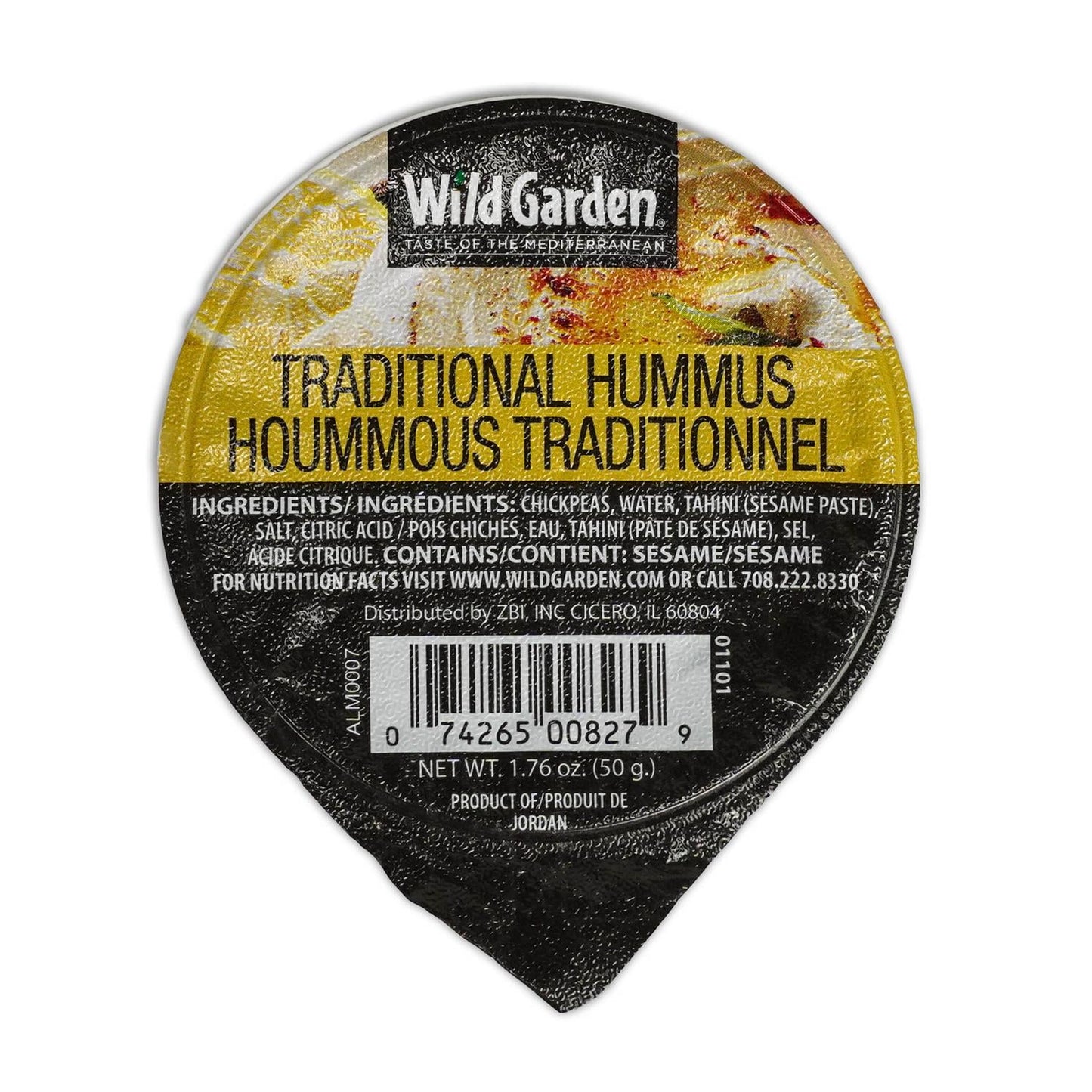 Wholesale Wild Garden Traditional Hummus 1.76 Oz Cup-80ct Case Bulk
