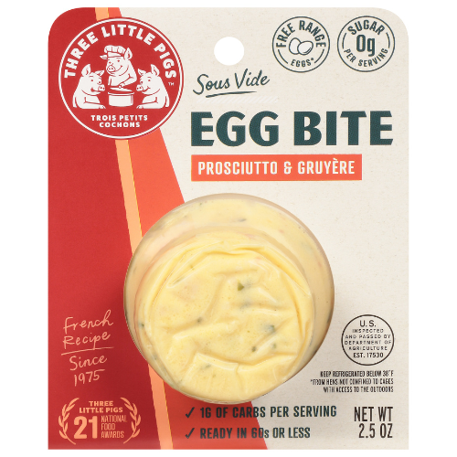 Wholesale Les Trois Egg Bite Prosciutto&Gruye- Bulk