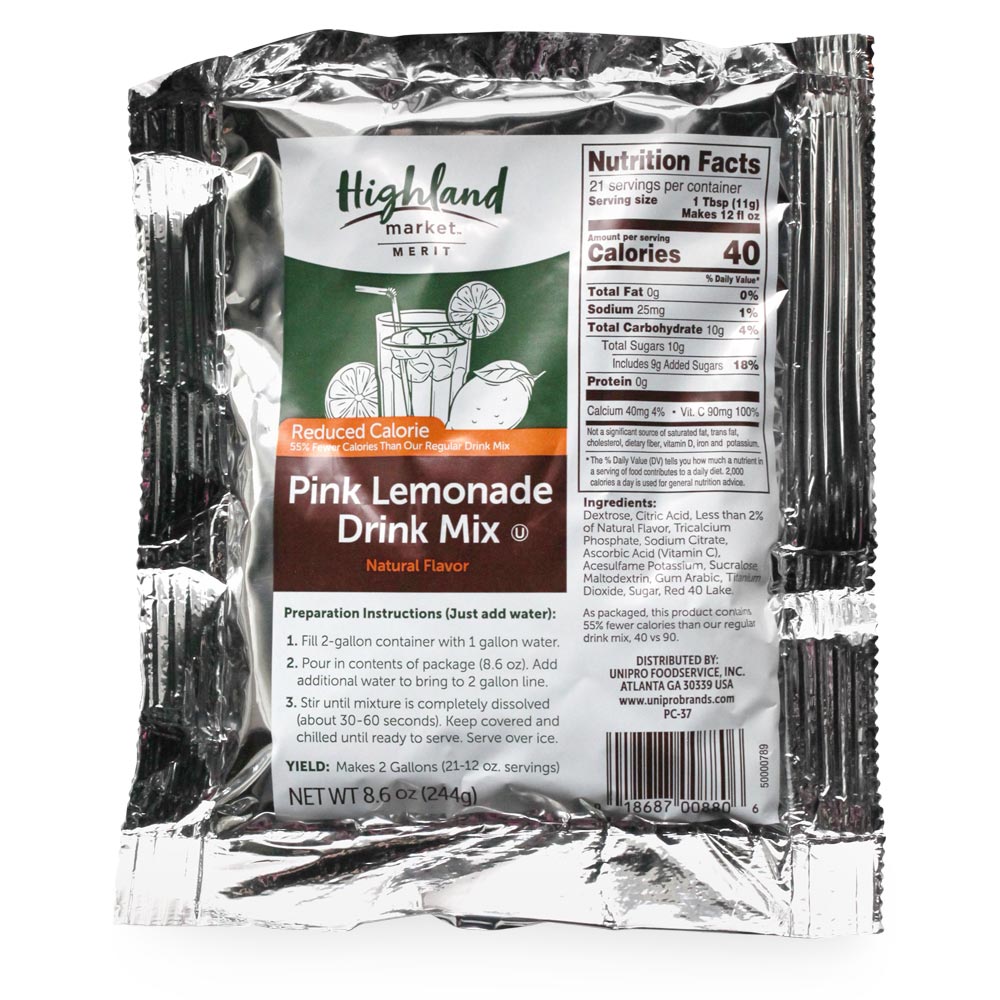 Wholesale Highland Mkt Case Pink Lemonade Mix- Bulk