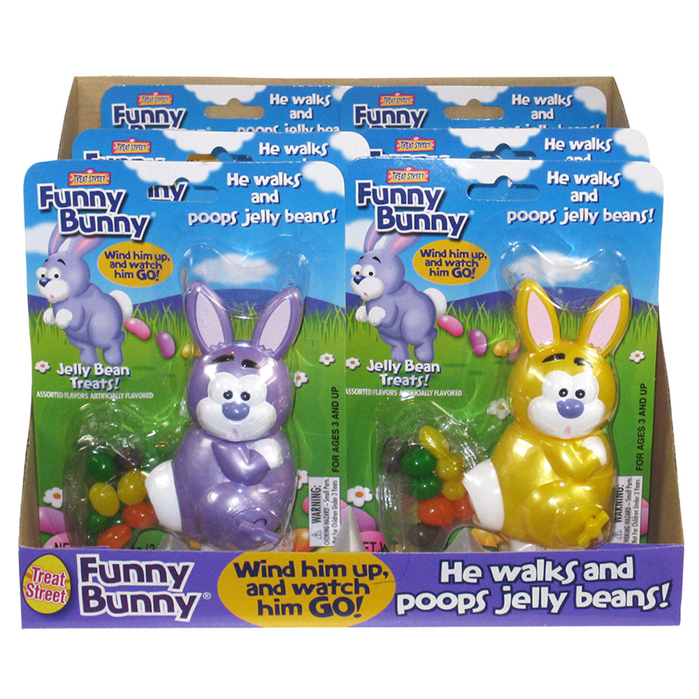 Wholesale Funny Bunny Wind Up 0.74 Oz Candy Dispenser- Bulk