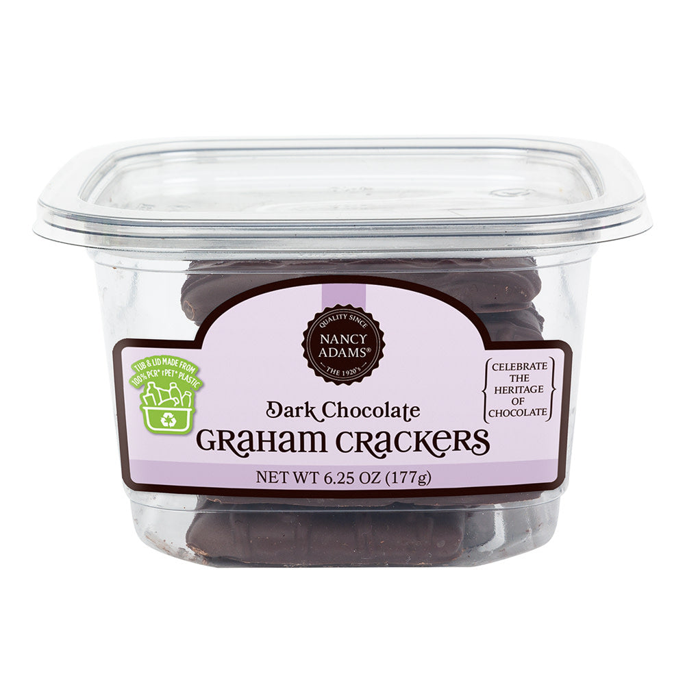 Wholesale Nancy Adams Dark Chocolate Graham Crackers 6.25 Oz Tub- Bulk