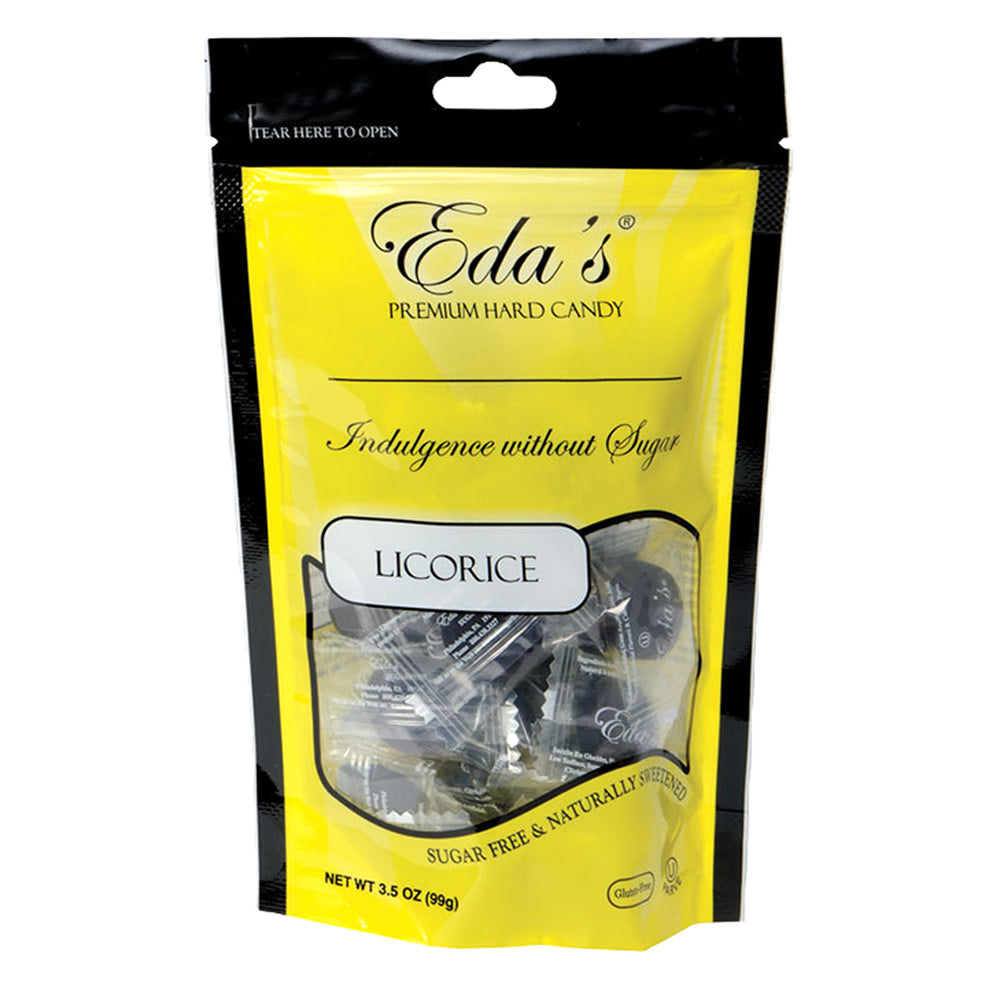 Wholesale Eda'S Sugarfree Licorice 3.5 Oz Pouch- Bulk