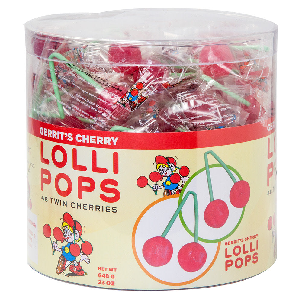 Wholesale Gerrit'S Twin Cherry Lollipops 0.48 Oz- Bulk