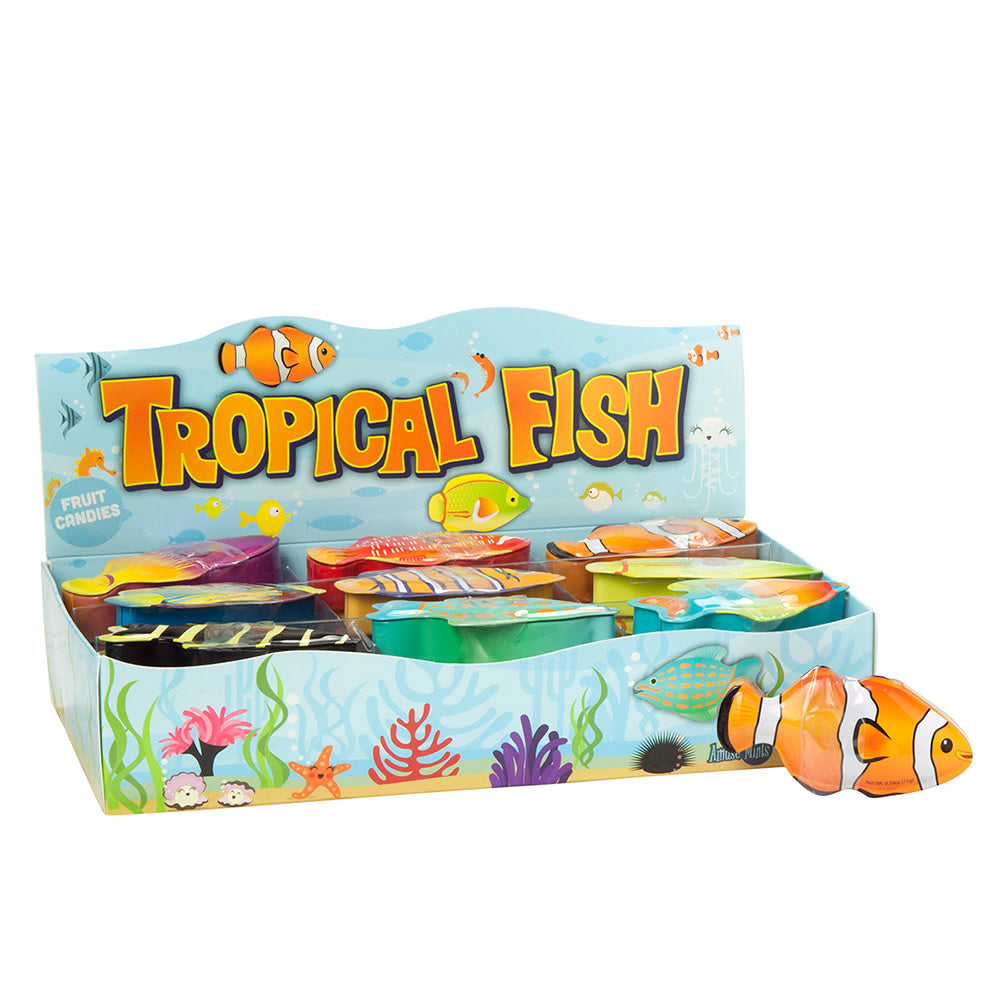 Wholesale Amusemints Tropical Fish Sugar Free Peppermints 0.39 Oz Tin- Bulk