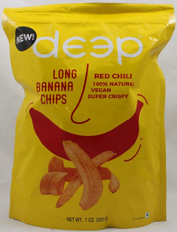 Wholesale Deep Red Chili Long Banana Chips 7 oz- Bulk