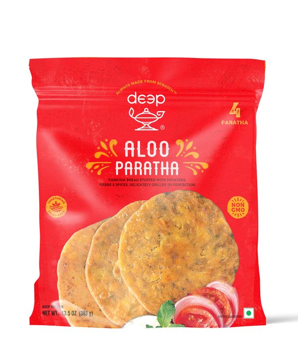 Wholesale Deep Homestyle Aloo Paratha 4pc 13.5 oz- Bulk