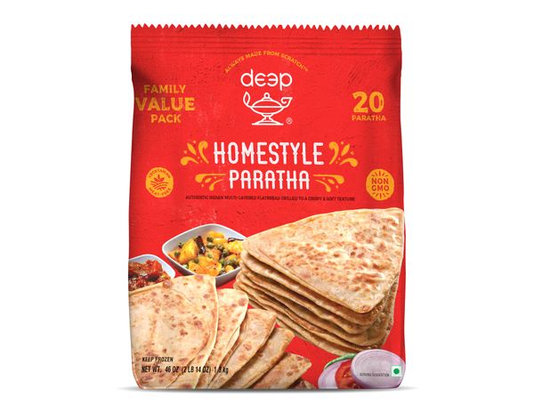 Wholesale Deep Family Pack Homestyle Paratha 20pc 46oz- Bulk