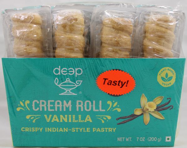 Wholesale Deep Cream Rolls Vanilla 4 pcs 7 Oz- Bulk