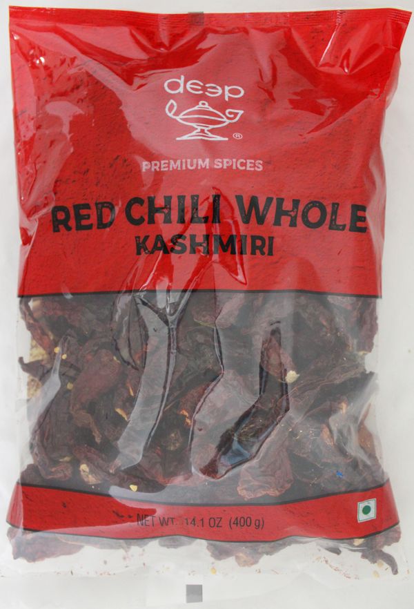 Wholesale Deep Red Chili Whole Kashmiri 14.1 oz- Bulk