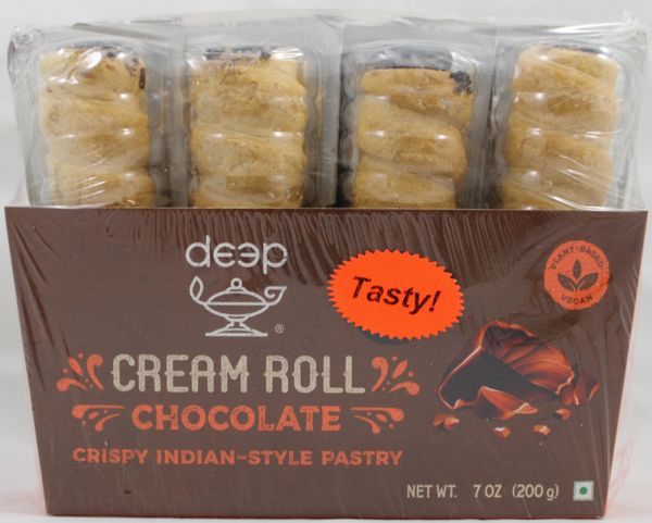 Wholesale Deep Cream Rolls Chocolate 4 pcs 7 Oz- Bulk
