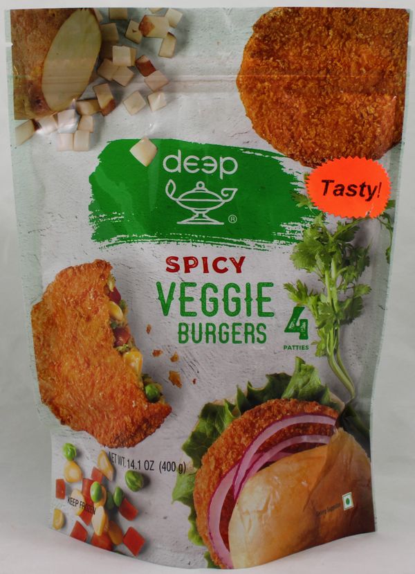 Wholesale Deep Spicy Veggie Burgers 4 pc 14.1 Oz- Bulk