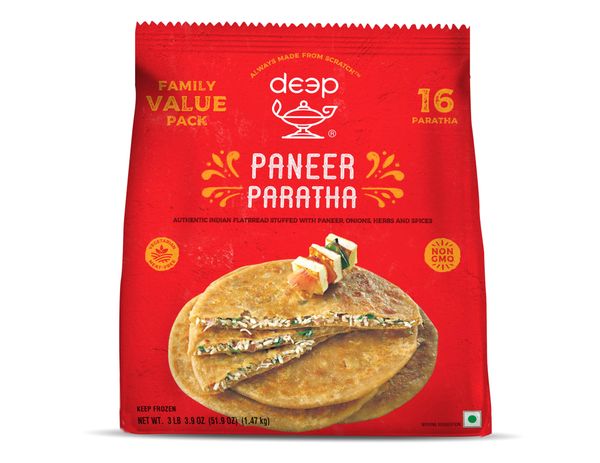 Wholesale Deep FP Paneer Paratha 51.9 Oz (16 PCS)- Bulk