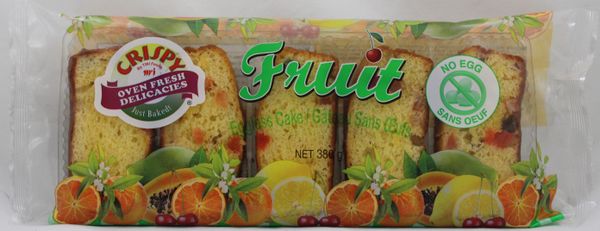 Wholesale Crispy Fruit Cake Eggless 13.4 oz- Bulk