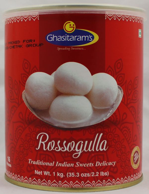 Wholesale Ghasitaram Ras Gulla 2.2 lb- Bulk