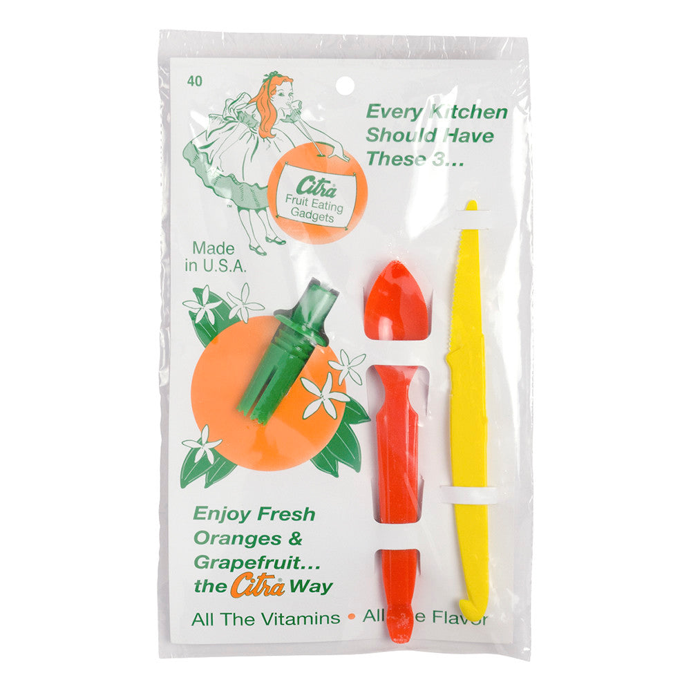Wholesale Citra Kitchen Set 3 Pc Set (1 Sip/1 Fruit Spoon/1 Peeler) #40 *Fl Dc Only*- Bulk